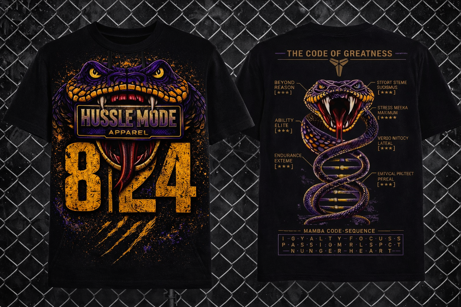 Black Mamba's DNA - The Code of Greatness Tee